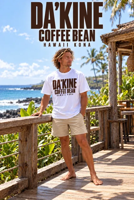 DA’KINE COFFEE BEANのTシャツを着たモデル
